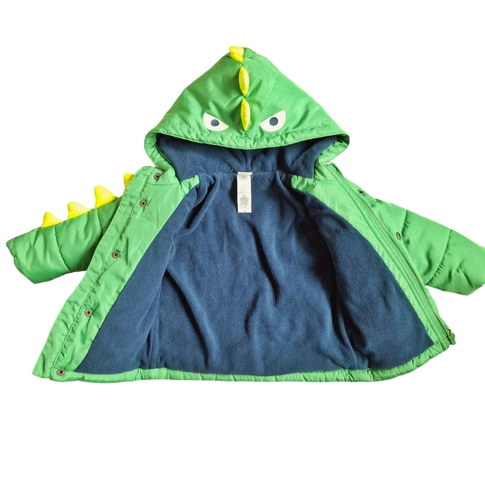 Little Me Dinosaur Coat, Size 12 Months - Picture 3 of 5
